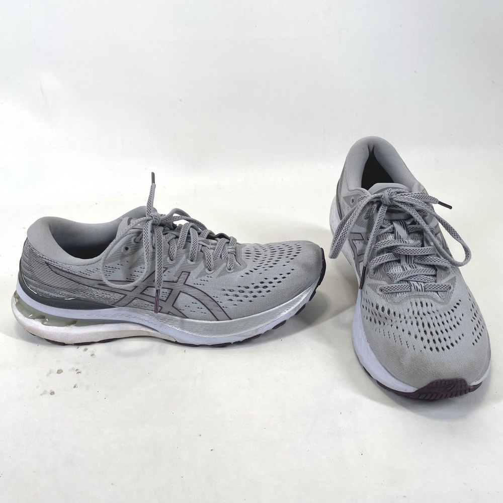 Asics Gel-Kayano 28 Womens 9.5 Running Shoes Grey Purple 1012B047 Stability